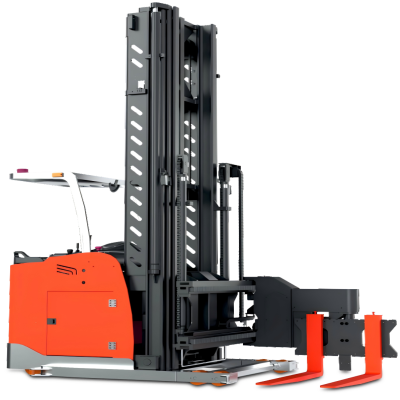 1.2 Ton Stand on Electric Forklift Stacker Warehouse Equipment 3-Way with 3m-10m Height High Level Picking for Warehouses