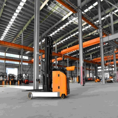 All-Electric CQDA15-16 Reach Forklift Portable Pallet Stacker Automatic Reach Truck for Machinery Repair Shops