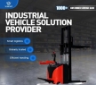 HELI 1.5 Ton 2T 3 Meters Pallet Stacker Adjustable Lifting Forks Walking Stand on Type Electric Stacking Stacker Truck