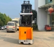 1 Ton 3 Meters Red Standing High Efficiency Forklifts Electric Order Picker for High Stuff Picking and Stacking