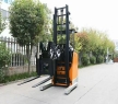 1 Ton 3 Meters Red Standing High Efficiency Forklifts Electric Order Picker for High Stuff Picking and Stacking